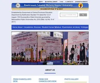 Nagpuruniversity.org(Rashtrasant Tukadoji Maharaj Nagpur University) Screenshot