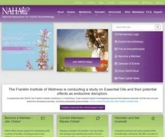 Naha.org(The National Association for Holistic Aromatherapy is a 501(c)) Screenshot