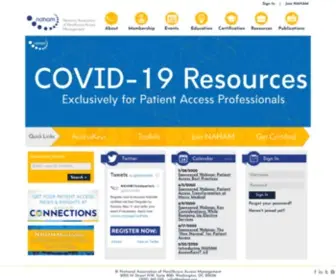 Naham.org(National Association of Healthcare Access Management) Screenshot