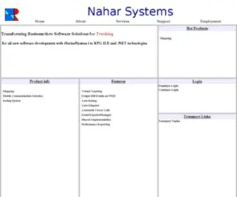 Nahar.com(Nahar systems is a Trucking software company working with AS400 and .NET platforms to develop client applications) Screenshot