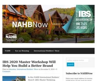 Nahbnow.com(NAHB Now is an interactive blog for NAHB members) Screenshot