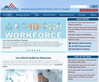 Nahc.org(National Association for Home Care & Hospice) Screenshot