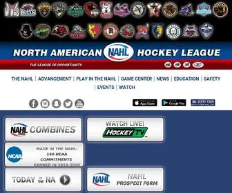 Nahl.com(North American Hockey League) Screenshot