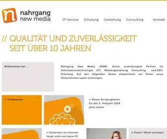 Nahrgang.net(Willkommen bei Nahrgang New Media) Screenshot
