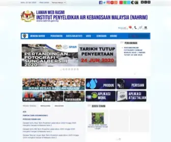 Nahrim.gov.my(Institut Penyelidikan Air Kebangsaan Malaysia) Screenshot