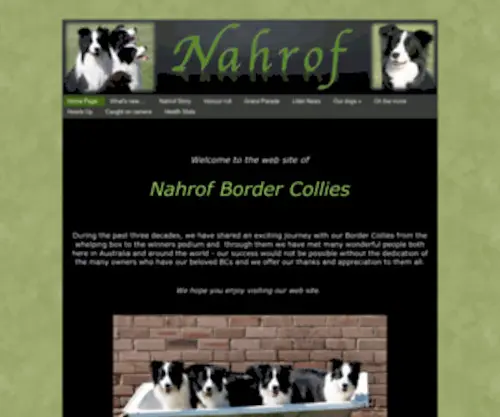 Nahrof.com(Nahrof Border Collies) Screenshot