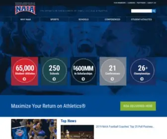 Naia.org(National Association of Intercollegiate Athletics) Screenshot