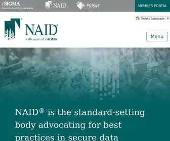 Naidonline.org(The website for the National Association for Information Destruction (NAID®)) Screenshot