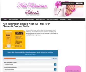 Nailtechnicianschools.net(Find Nail Tech School Near Me) Screenshot