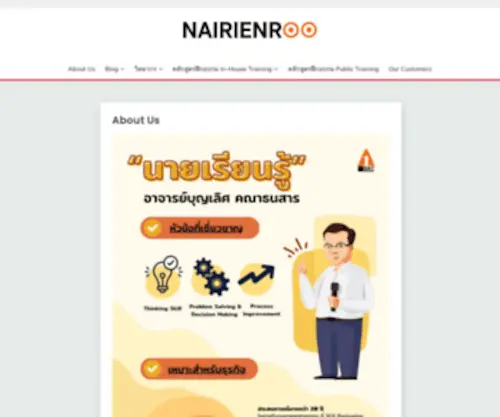 Nairienroo.com(นายเรียนรู้ หลักสูตรฝึกอบรมเพื่อการจัดการองค์กร) Screenshot