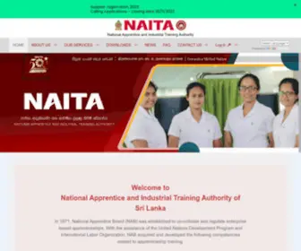 Naita.gov.lk(National Apprentice and Industrial Training Authority (NAITA)) Screenshot