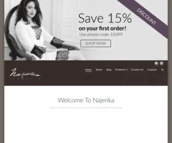 Najerika.com(Canadian Apparel & Lingerie) Screenshot