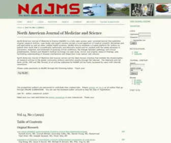 NajMs.net(North American Journal of Medicine and Science) Screenshot