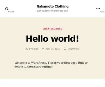 Nakamoto.clothing(Just another WordPress site) Screenshot