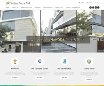 Nakodaprintpack.com(Printing & Packaging Company) Screenshot