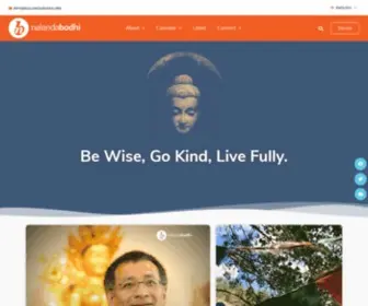 Nalandabodhi.org(Be Wise) Screenshot