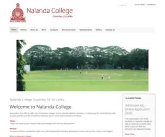 Nalandacollege.lk(Nalanda College) Screenshot