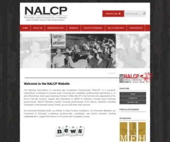 Nalcp.net(National Association of Licensing and Compliance Professionals) Screenshot