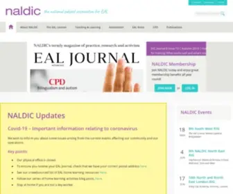 Naldic.org.uk(The national subject association for EAL) Screenshot