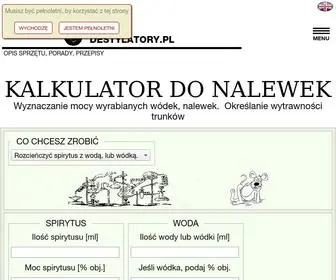 Nalewkidomowe.com(Kalkulator rozcieńczania spirytusu) Screenshot