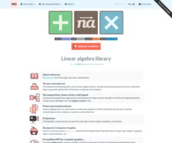 Nalgebra.org(Nalgebra linear) Screenshot