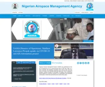 Nama.gov.ng(Nigerian Airspace Management Agency) Screenshot