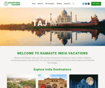 Namasteindiavacations.com(Namaste India Vacations) Screenshot