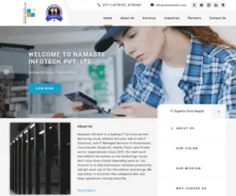 Namasteinfo.com(Namaste Infotech) Screenshot
