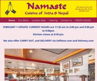 Namastenm.net(Indian and Nepali Cuisine) Screenshot