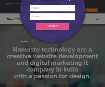 Namastetechnology.com(Best Web design Company India) Screenshot