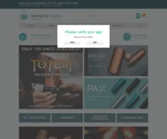 Namastevapes.co.nz(Create an Ecommerce Website and Sell Online) Screenshot