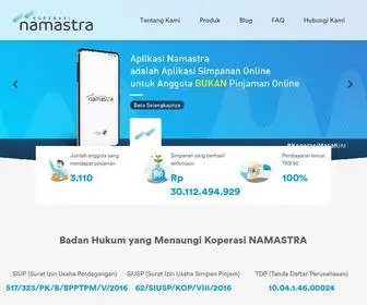 Namastra.co.id(Koperasi) Screenshot