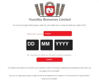 Nambrew.com(Namibia Breweries Ltd) Screenshot