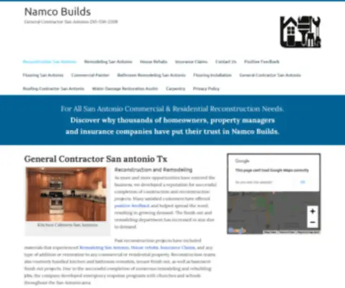 Namcobuilds.com(General Contractor San Antonio) Screenshot