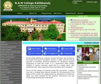 Namcollege.in(Affiliated to Kannur University) Screenshot