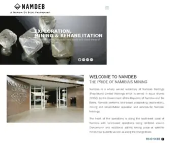Namdeb.com(Namdeb Diamond Corporation (Pty) Limited) Screenshot