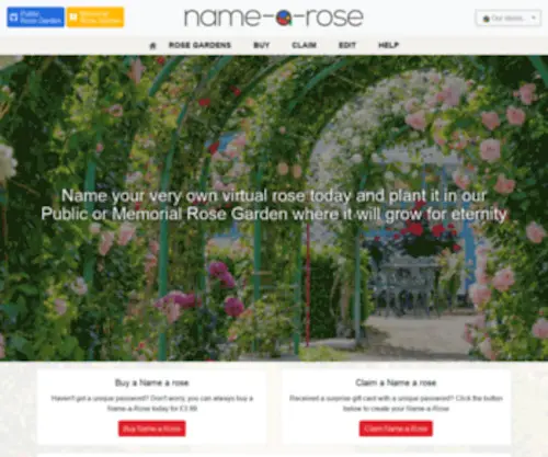 Name-A-Rose.com(Name your very own virtual rose today) Screenshot