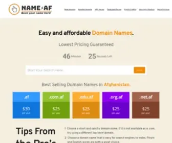 Name.af(Buy Domain Names) Screenshot