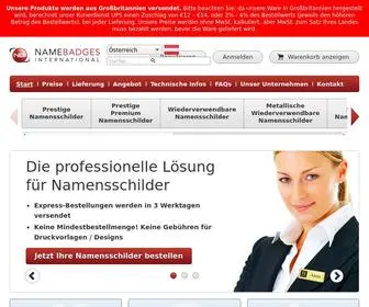 Namebadgesinternational.at(Die schnelle & professionelle Lösung für personalisierte Namensschilder) Screenshot