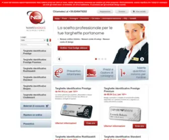 Namebadgesinternational.it(La scelta veloce e professionale per i Vostri Badges Personalizzati) Screenshot