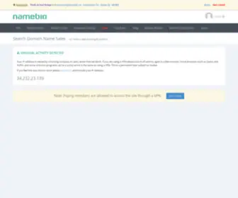 Namebio.com(Domain Name Sales History) Screenshot