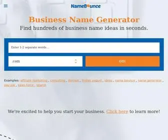 Namebounce.com(FREE Business Name and Company name generator) Screenshot