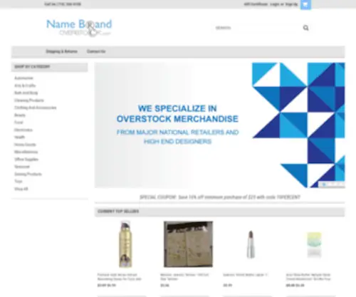 Namebrandoverstock.com(Name Brand Overstock) Screenshot