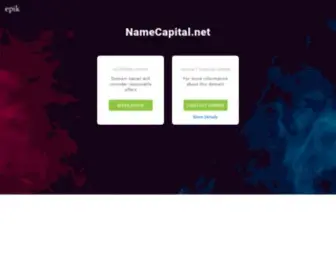 Namecapital.net(Contact with domain owner) Screenshot