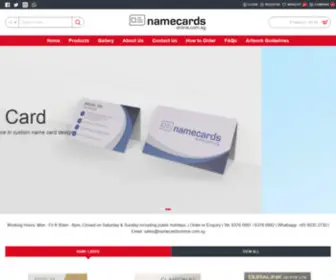 Namecardsonline.com.sg(Name Cards Online Singapore) Screenshot