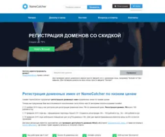 Namecatcher.ru(Регистрация доменов РФ) Screenshot