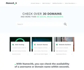 Namechk.com(Check Username Availability at Multiple Social Networking Sites) Screenshot