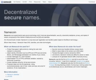 Namecoin.info(Namecoin info) Screenshot