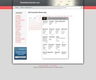 Namedaycalendar.com(Find a name day in the country's calendar of your choice. This special day) Screenshot