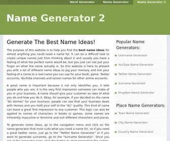 Namegenerator2.com(Name Generator 2) Screenshot